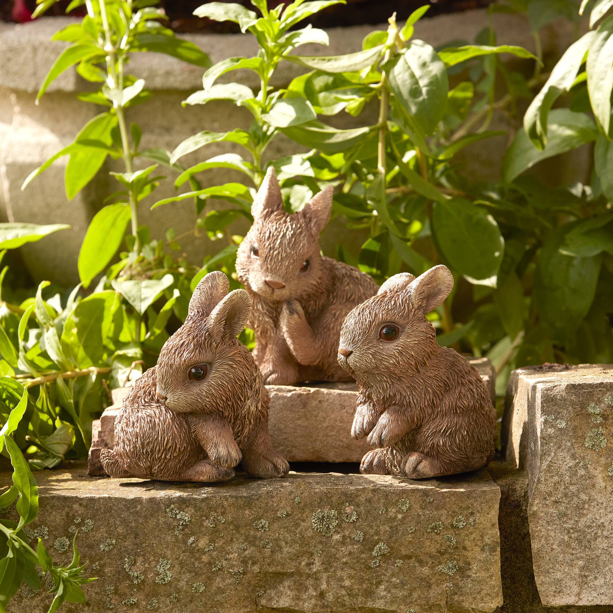 Mini Garden Bunny Rabbit Figurines Set